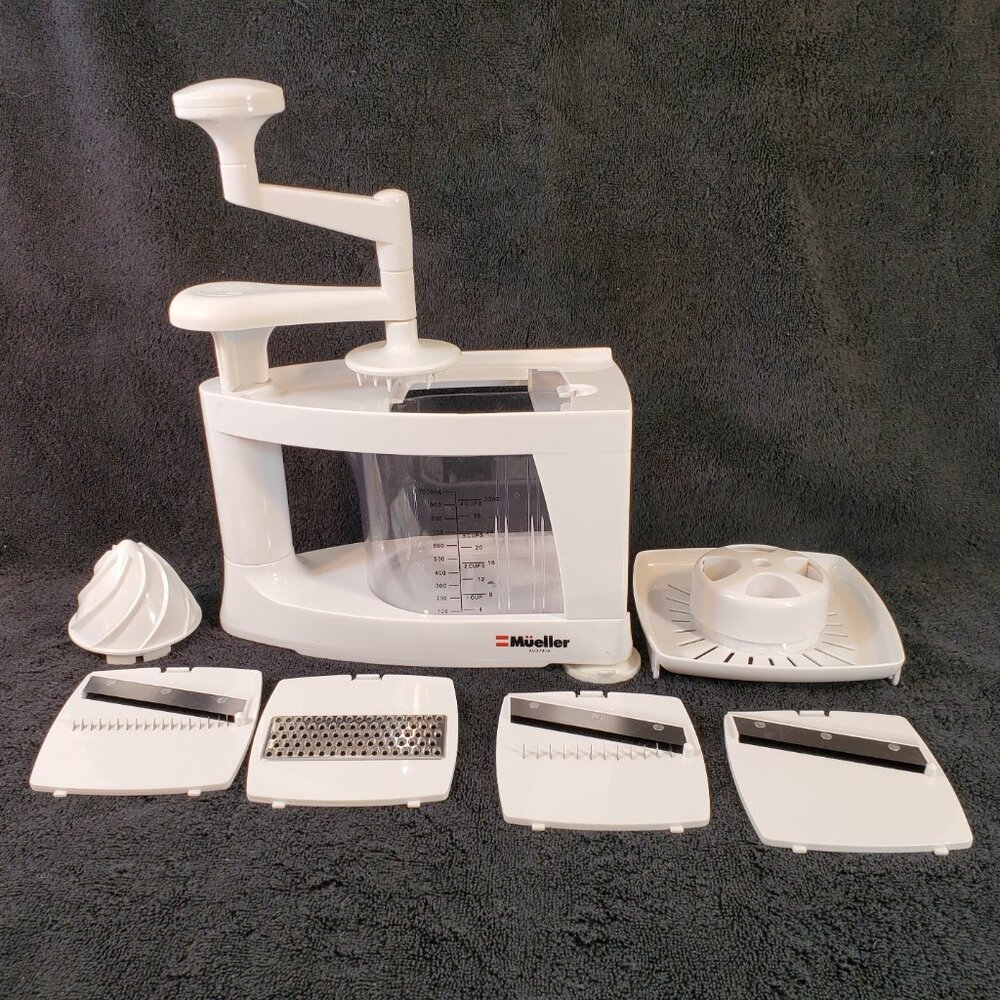Veggie Pasta Maker. Mueller Spiral Ultra.  Spiralize, Slice, Juicer w/ 4 Blades.